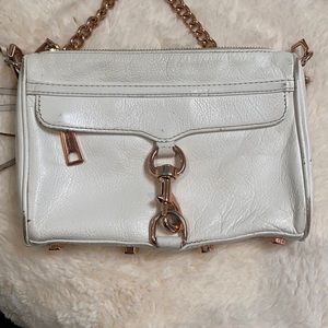 Rebecca minkoff small white leather cross body